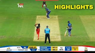 IPL 2020 | RCB Vs MI | Ishaan Kishan - Kieron Pollard played stormy innings