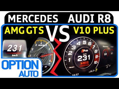 ★ 0-200 km/h • AMG GT S vs Audi R8 V10 Plus (Option Auto)