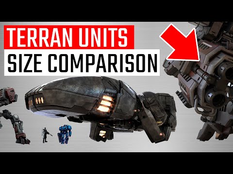 StarCraft 2 Terran Units Size Comparison