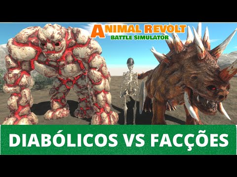 Diabólicos vs Todas as Facções -  Animal Revolt Battle Simulator