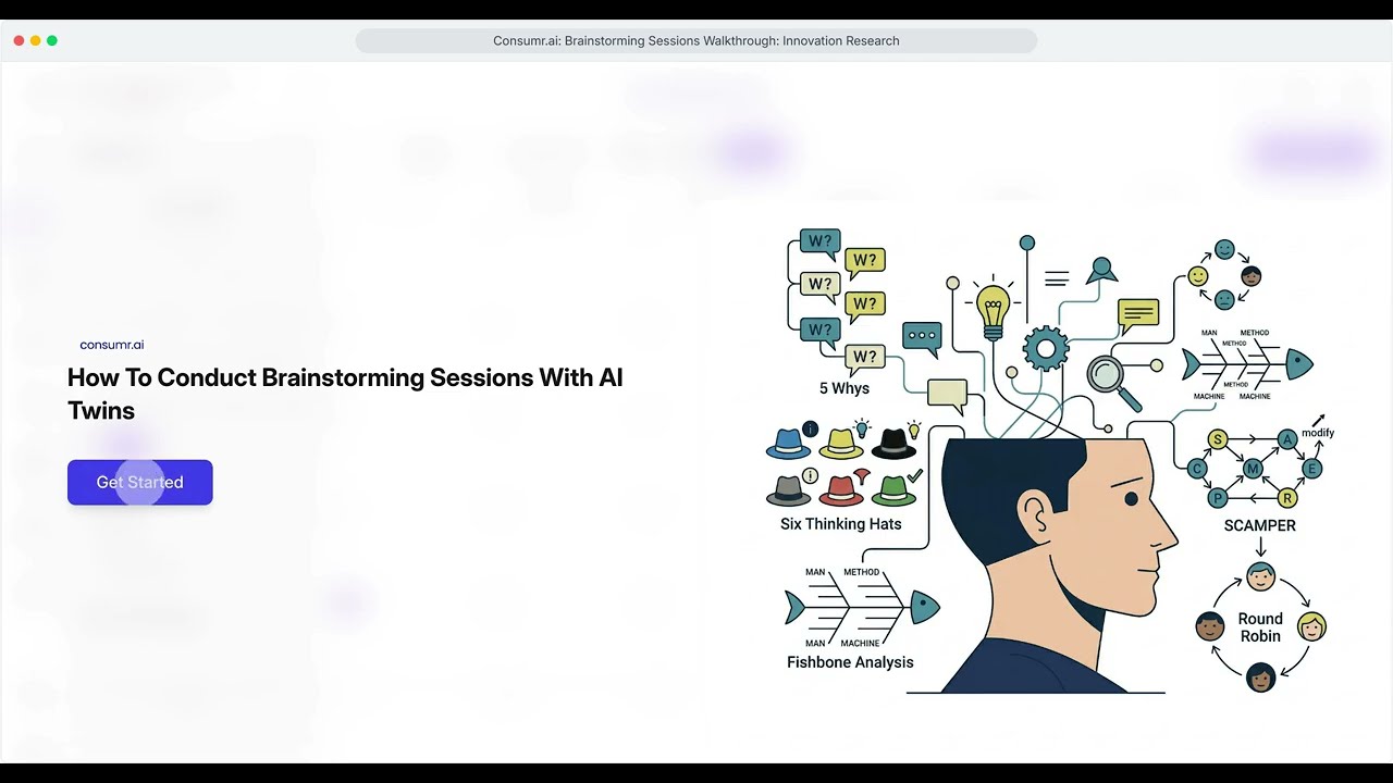 Brainstorming Sessions with AI Twins | Innovation Research Walkthrough | consumr.ai