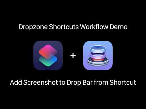 Dropzone 4 Shortcuts Integration: Add Screenshot to Drop Bar from a Shortcut