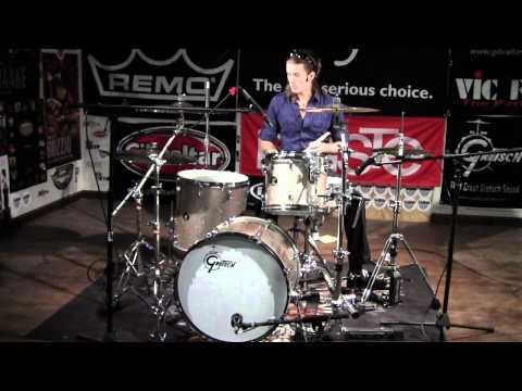 Greenbrier Percussion - Gretsch USA Custom 3pc Champagne Sparkle Drum Demo