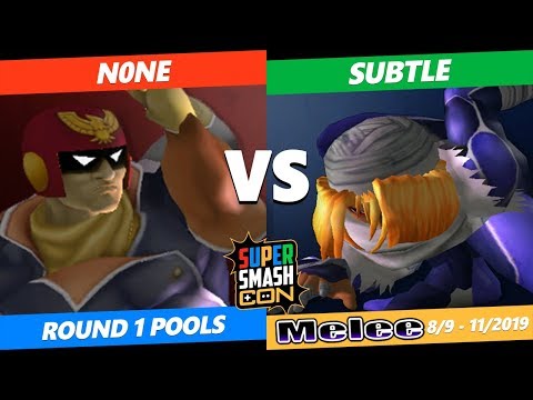 SSC 2019 SSBM -  n0ne (Captain Falcon) VS  Subtle (Sheik) Smash Melee Round 1 Pools