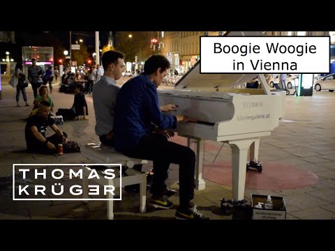 Two Great Guys Play Boogie Woogie On A Piano With A Surprise Ending in Vienna
