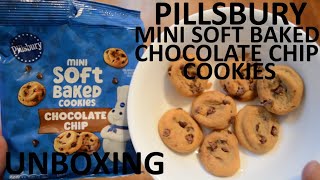Unboxing Pillsbury Mini Chocolate Chip Soft Baked Cookies