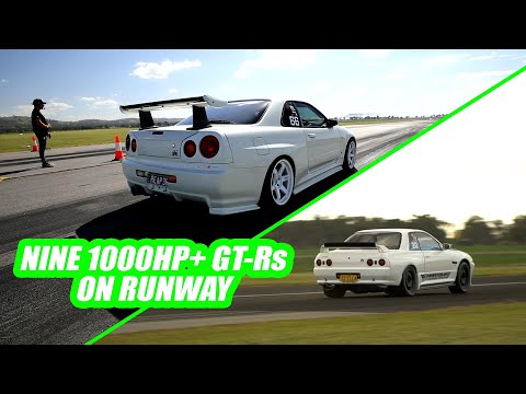 1000hp Manual Monster GT-Rs on a Runway - 2021 GT-R Challenge Ep 2