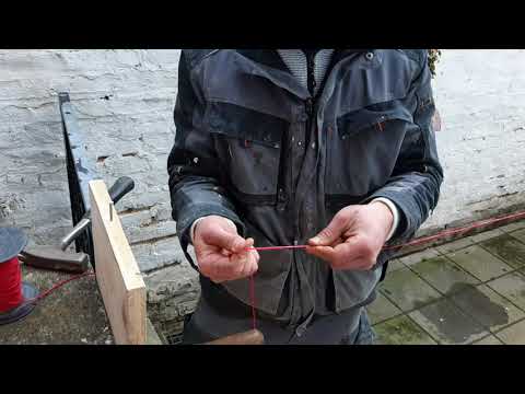 Schnur spannen für das Schnurgerüst