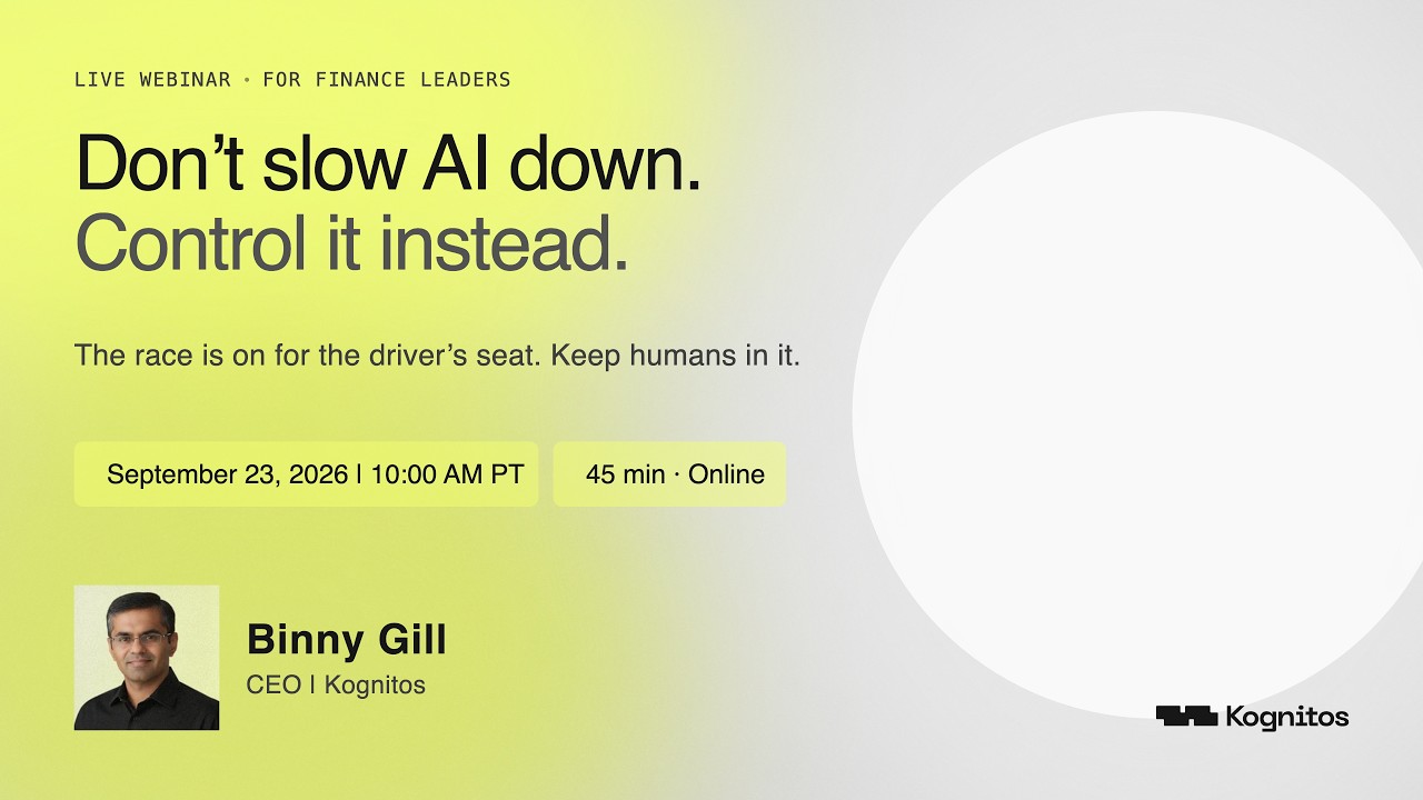 Don't Slow AI Down, Control It Instead, the full session