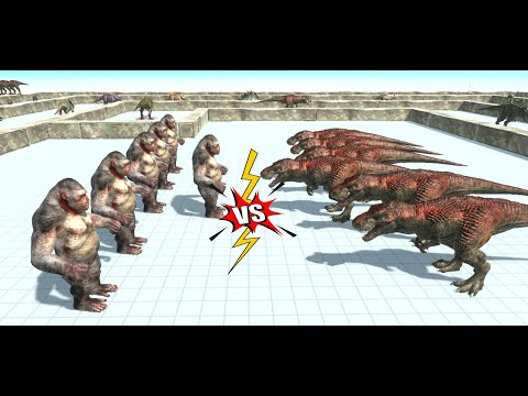 DINOSAURS vs KONGS | ► Animal Revolt Battle Simulator ► ARBS