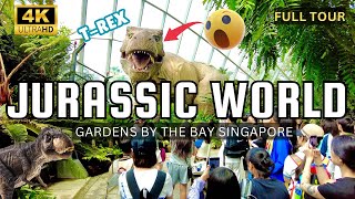 Singapore NEW Dinosaur Attraction! Full Jurassic World Walk Through Cloud Forest | 4K Walking Tour!