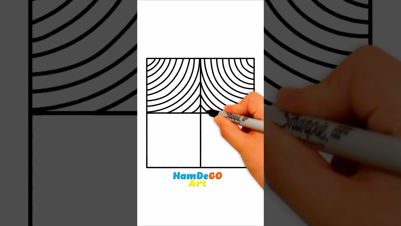 How to draw a pattern easy step by step #shorts  #drawing #art