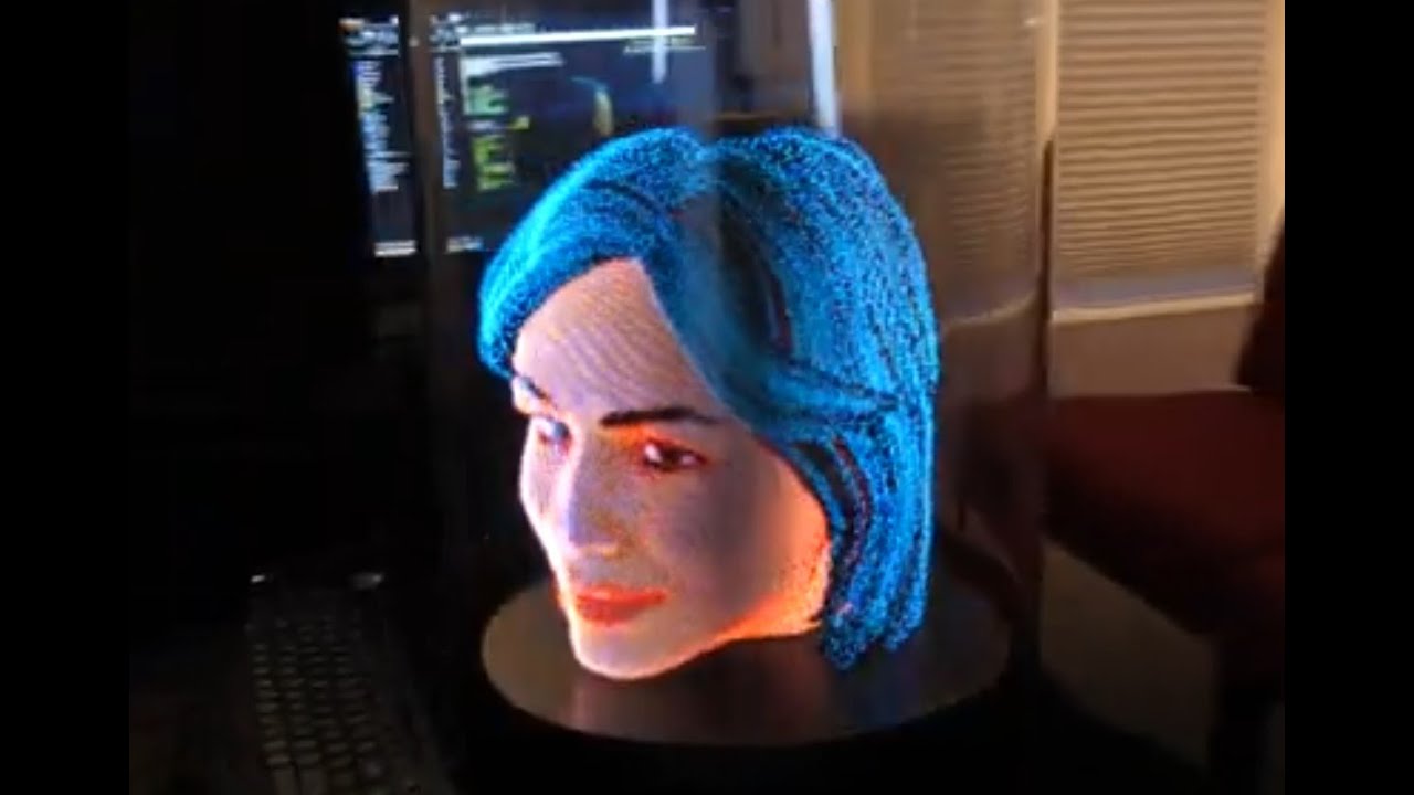 3D Hologram chatbot testing