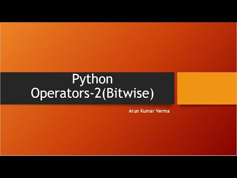 8 Python Operators Part 2bitwise
