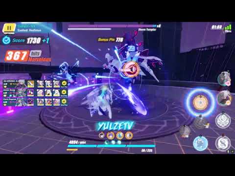 Silver wing vs shield boss- Exalted Red Lotus (Honkai Impact 3)