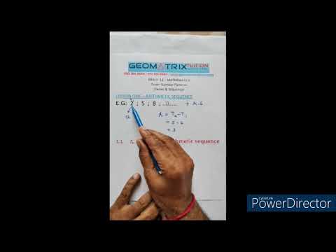 Geomatrix: Grade 12 Maths - Arithmetic Sequence Lesson One
