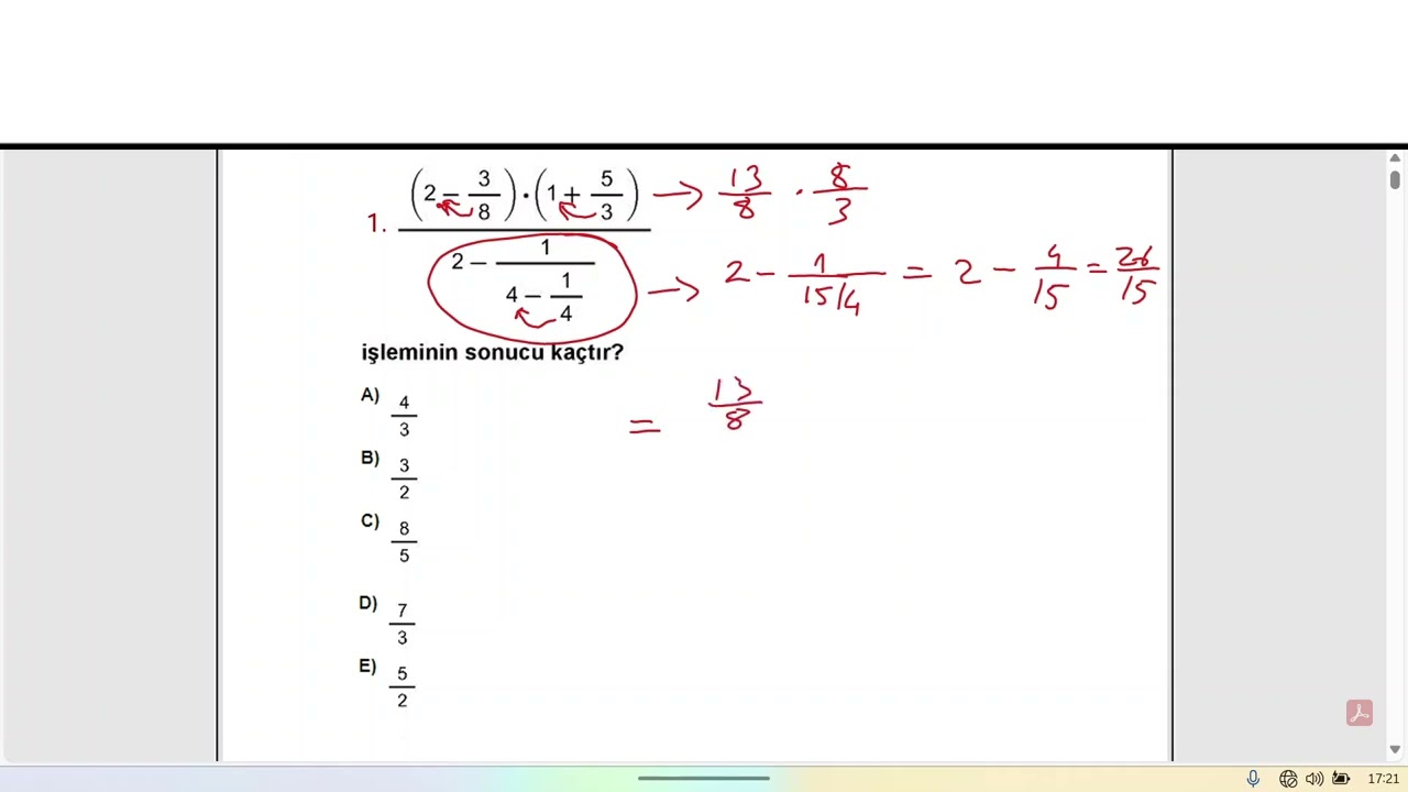 ALES 2023-2 SAYISAL AKADEMİK PERSONEL VE LİSANSÜSTÜ EĞİTİM GİRİŞ SINAV ÇÖZÜMLERİ SORU 01 20/08/23