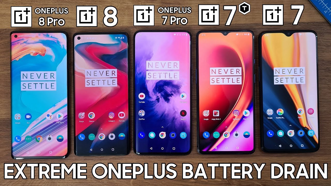 EXTREME ONEPLUS BATTERY DRAIN - OnePlus 8 Pro vs OnePlus 8 / OnePlus 7 Pro / OnePlus 7T / OnePlus 7!