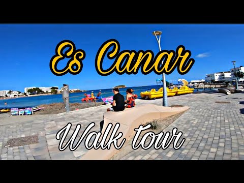 4K_HD WALK TOUR AT ES CANAR : IBIZA Spain:Summer 2023