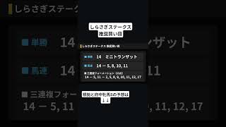 しらさぎステークス　推奨買い目