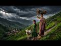 Unexpected Rain Thunderstorm In The Hill Village ️ Vegetables Harvest Cooking In Rain ASMR