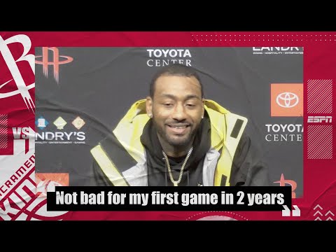 約翰-沃爾談火箭隊首秀，與德馬庫斯-考辛斯一起打球，並將比賽用球送給教練塞拉斯。 (John Wall on Rockets debut, playing with DeMarcus Cousins & giving away game ball to coach Silas)