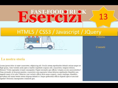 Esercizi JQuery - CSS3 - HTML5 ITA 13: Food Truck