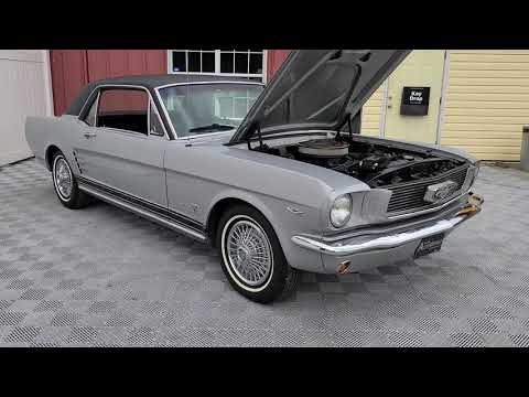 1966 Ford Mustang Coupe Silver Frost 289 Auto w Air conditioning
