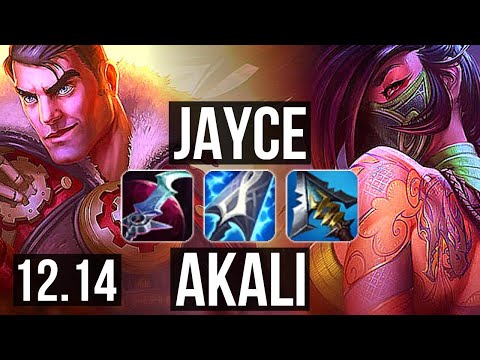 JAYCE vs AKALI (TOP) | 7 solo kills, Godlike, 300+ games | EUW Master | 12.14
