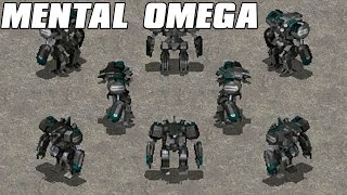 Mental Omega Multiplayer Gameplay 2v2 - Foehn Haihead Mechs - Red Alert 2 Mod