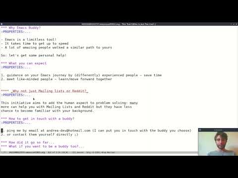 EmacsConf 2022: The Emacs Buddy initiative - Andrea