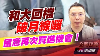 和大回檔破月線囉，留意再次買進機會！｜台股攻略｜劉烱德 (圖)
