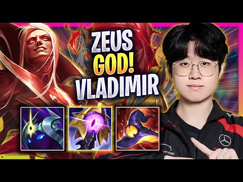 ZEUS IS A GOD WITH VLADIMIR! - T1 Zeus Plays Vladimir TOP vs Gnar! | Season 2024