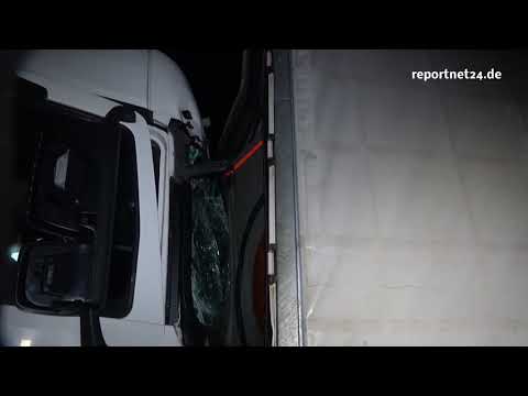 Mehrere Lkws bei Auffahrunfall auf A24 bei Neuruppin beteiligt