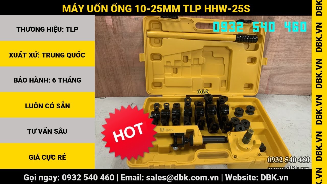 Video Máy uốn ống 10-25mm TLP HHW-25S - Máy uốn ống 10-25mm TLP HHW-25S