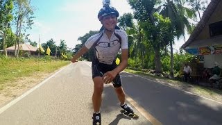 preview picture of video 'Inline Speedskating Philippines  Bohol  Panglao   Theodore Phillips'