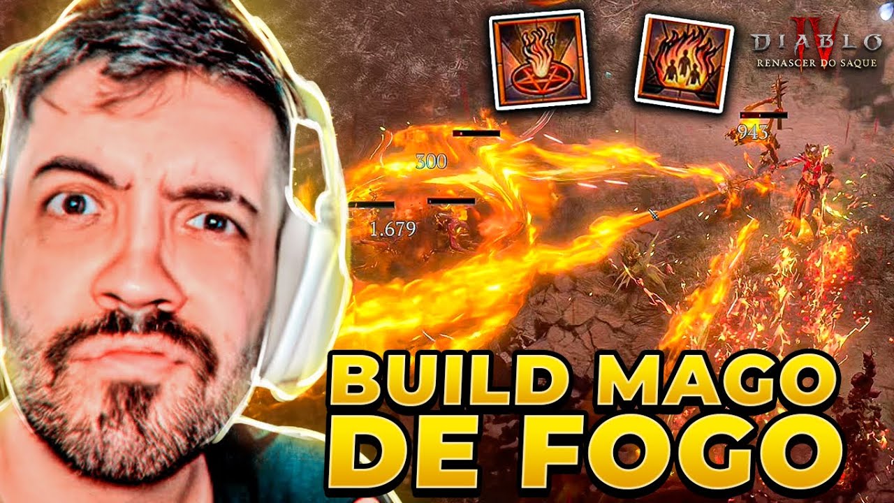DIABLO 4 - BUILD MAGO DE FOGO EMBRAZADO DO PATIFE!