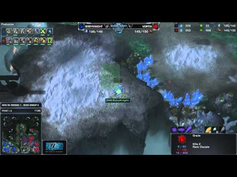Vortix vs Babyknight Starcraft 2 WCS Europe Premiere RO32 2014 Season 1 Group C Set 3