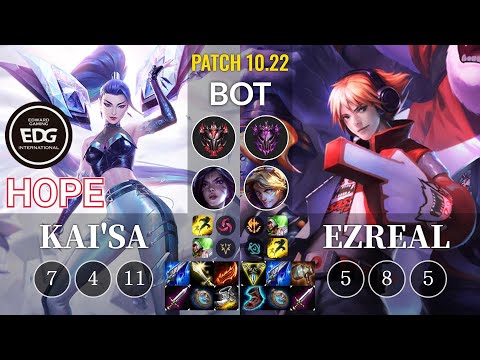 EDG Hope Kai'Sa vs Ezreal Bot - KR Patch 10.22