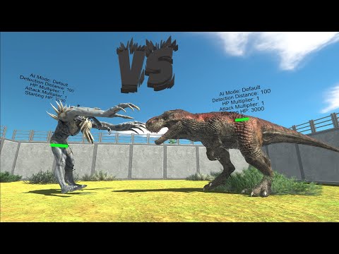 One-On-One Fight - SCOURGE VS T-REX - Animal Revolt Battle Simulator - ARBS