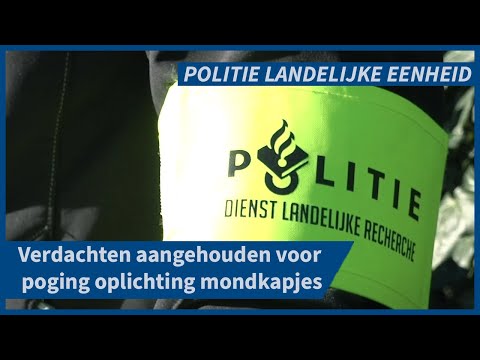 Verdachten aangehouden voor poging oplichting mondkapjes