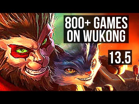 WUKONG vs RUMBLE (TOP) | 3.4M mastery, 5/1/6, 800+ games | KR Master | 13.5
