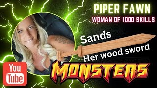 Piper Fawn Sands her wooden sword. 🗡️