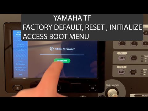 YAMAHA TF RESET , INITIALIZE , FACTORY DEFAULT , BOOT MENU