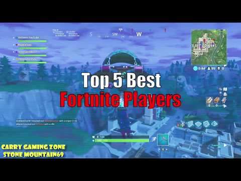 Top 5 players of fortnite battle royale 2017-18💀BORN TO BE GAMERS💀