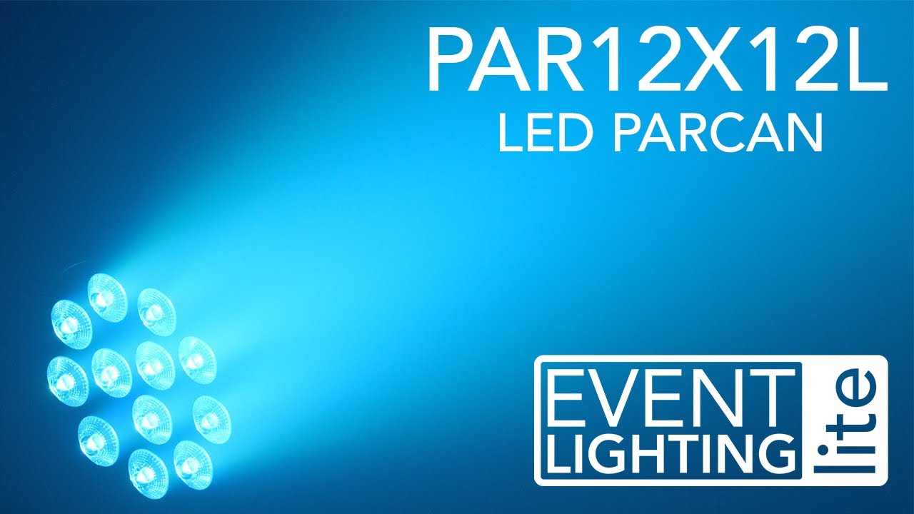 Event Lighting PAR12X12L  PRO PAR 12 X 12W RGBWAU WITH IR REMOTE