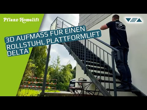 Plattformlift Delta Aufmaß ▽△ So vermessen wir Treppen für den Lehner Plattformschrägaufzug in 3D