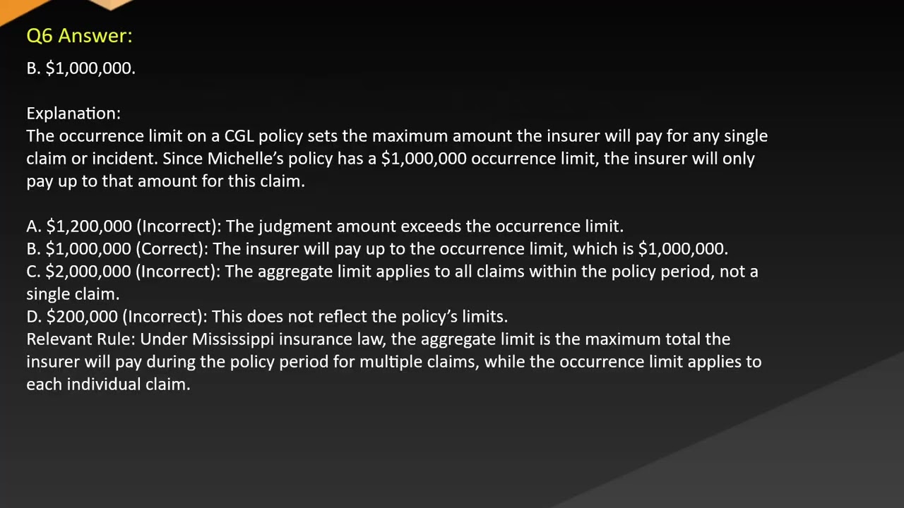 Mississippi Insurance Producer License Exam Free Practice Questions