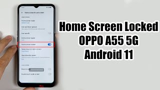 Home Screen Locked OPPO A55 5G Android 11