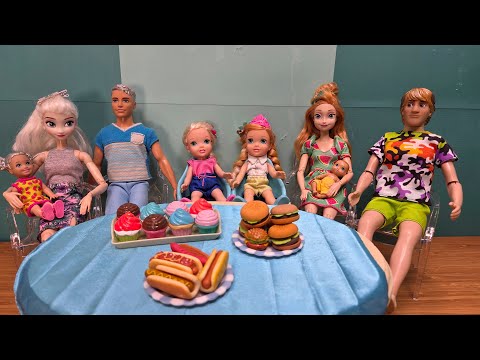 Father's Day 2025 ! Elsa & Anna toddlers - surprise baking - gifts - Barbie dolls